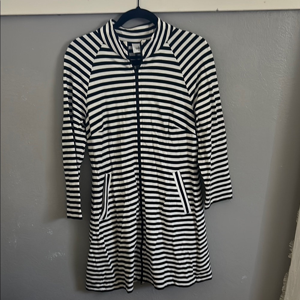 Cabi Striped Black and White Women's Jacket